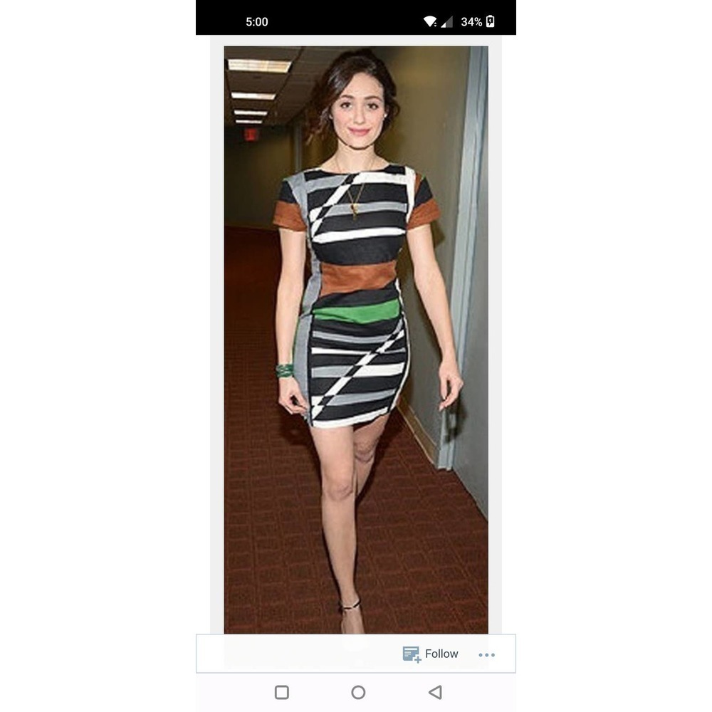 Derek Lam Size 4 mini dress Color Block Art Deco